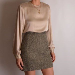 MICHAEL KORS WOOL BLEND  TWEED MINI SKIRT 14
